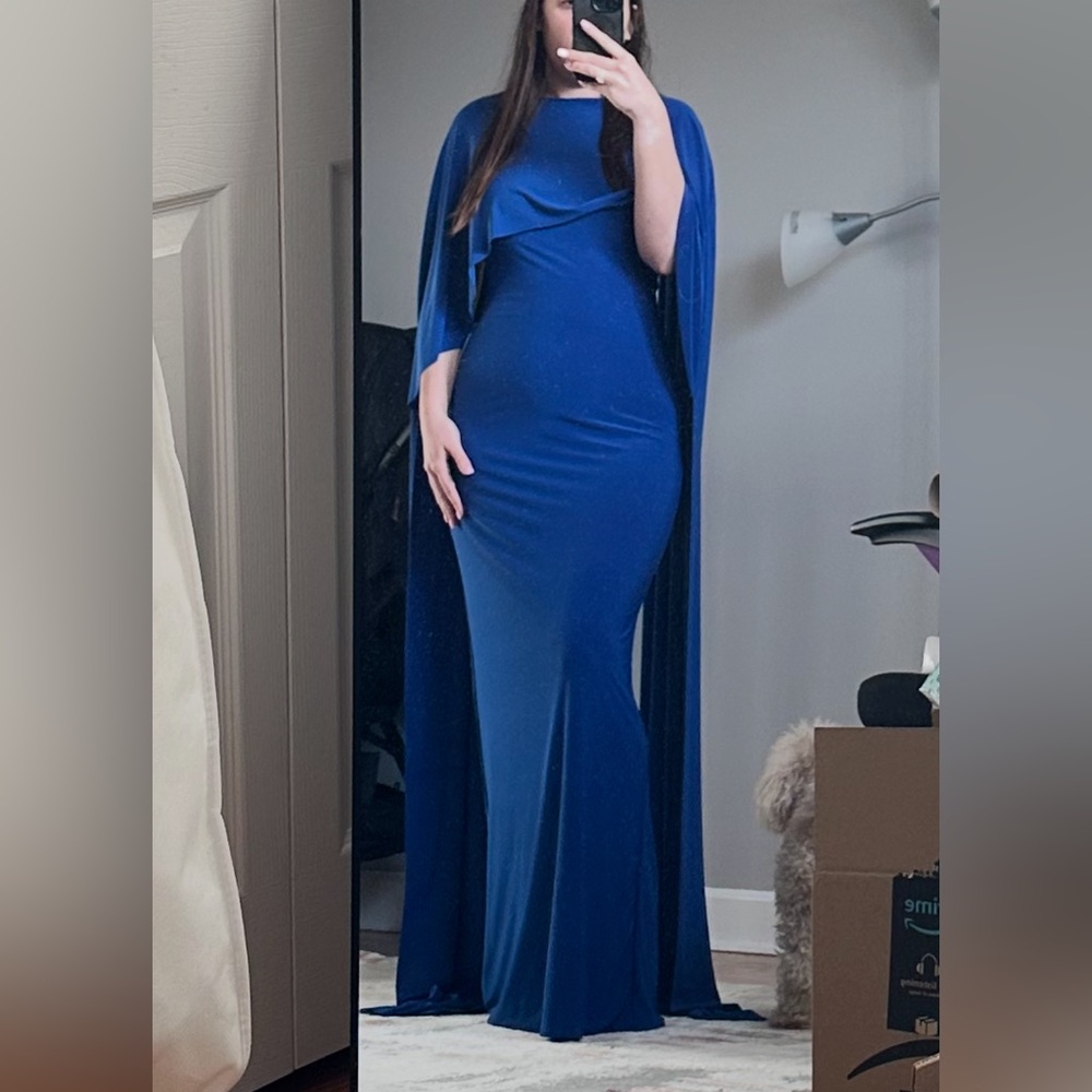 Club L London Blue Cape Dress